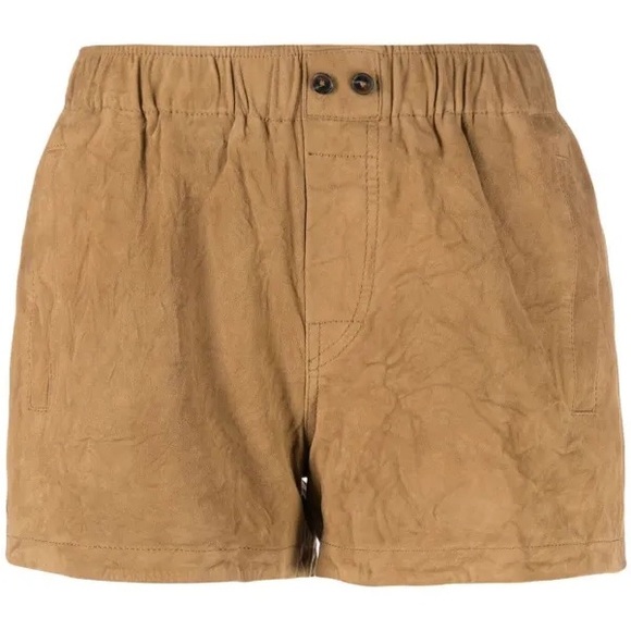 ZADIG & VOLTAIRE PAXI DAIM FROISSE SHORT GOAT Leather Size 36 / Small Retail 398